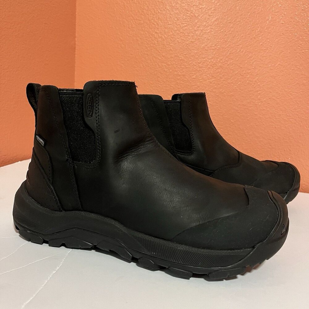 New Keen Men's 11 Revel IV Waterproof Chelsea Leather Boots Black